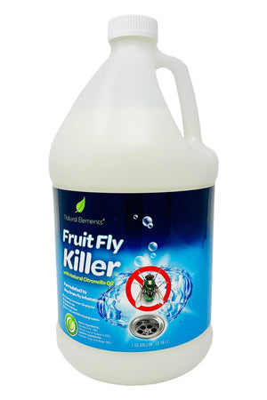 Natural Elements Fruit Fly Killer | Drain Flies, Gnats, Flying Ants | Home & Commercial Use | Non-Toxic Gel Formula | 1 Gallon | 128 Fl Oz