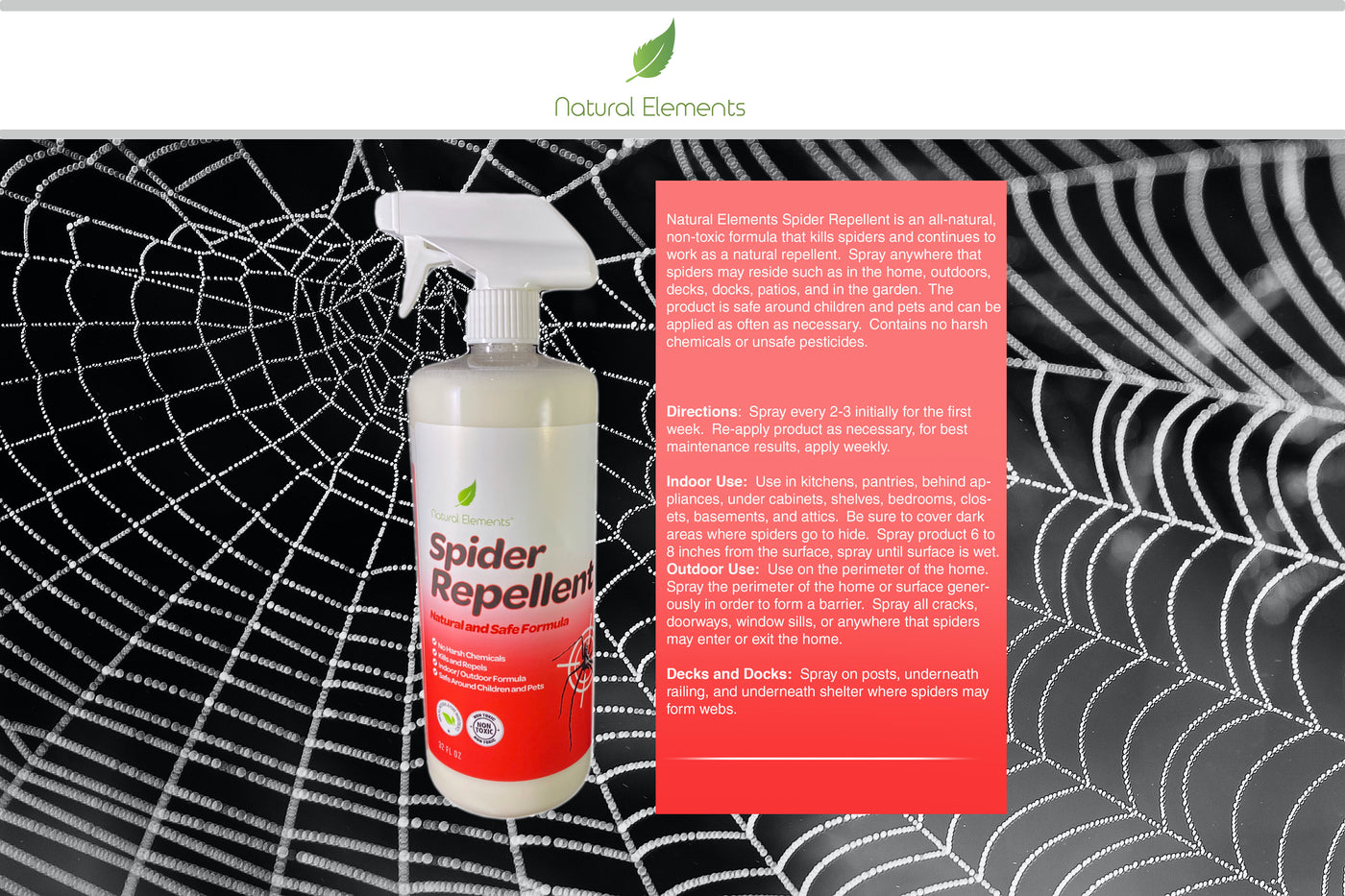 garden spider spray Natural Elements Spider Repellent | Peppermint Based